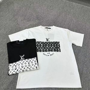 男性と女性のTシャツ愛好家半袖ホットドリルテクノロジー高度なファブリックデザイナースポーツウェアストリートウェアクルーネックファッションレターD24を作成する