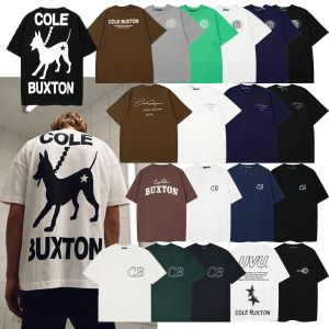 Cole Buxton CB CAMISRA MENS DESIGNER CLAMADA MENINOS MATHA DE FATA CURTO CLE Cole Buxton Logo Oversized LOUS CAMISETA CLOGON CLUM CLO