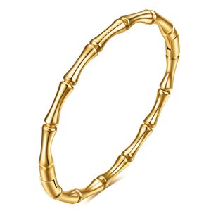 Bracciale europeo e americano Nuovo braccialetto semplice nodo di bambù rotondo nodo da 5 mm in acciaio inossidabile Bracciale di aspirazione magnetica