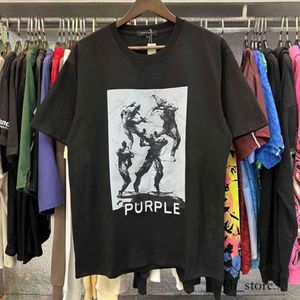 Purple dżinsowe koszula fioletowe marki koszulki dla mężczyzn Rapper Young Thug Graphic T Shirt Men Men Kobiety moda Hip Hop Street Tshirt Summer Casual Short Sleeve Tee koszulka 475