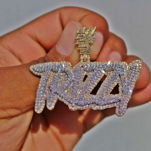 Bling VVS Moissanite Diamonds Jewelry Designer Letter Letter Iced Out Custom Penden