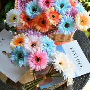 Dekorativa blommor konstgjorda gerbera hem dekoration simulering blomma 23 cm bröllop holding trädgård utomhus romantisk nordisk ins stil