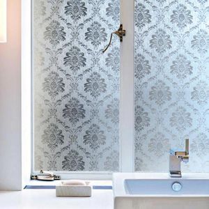 Adesivi per finestre 3D CottonColor Cover Film Home Decorativo Damasco Europeo Damasco Dimensione di vetro statico 30-90 cm