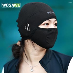 Radsportkappen Wosawe Cap mit Masken Winter Männern Frauen winddichtem Fleece Halten Sie warme Hut Wandermotorrad Ski Outdoor Sport Kopfbedeckung