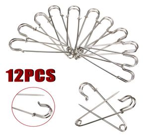12pcs Large Heavy Duty Stainless Steel Big Jumbo Safety Pin Blanket Crafting for Making Wedding Bouquet Brooch DIY Decoration9853395