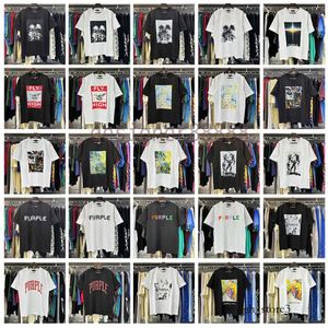 Mor kot gömlek mor marka erkekler tişörtler rapçi genç haydut grafik tişört erkek kadın moda hip hop sokak tarzı tshirt yaz gündelik kısa kol tişört 314