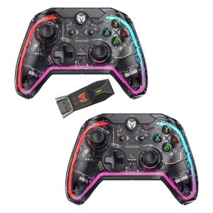 Gamepads C1 Wired Somatosensory Gamepad Game Controller with 6axis Gyroscope RGB Light Effects/R90 Adapter for Switch/PS4/ PS5/Window 10