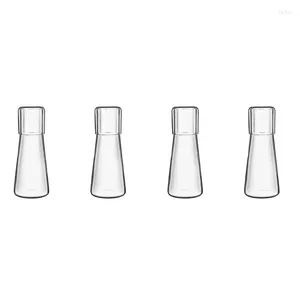 Tumblers 4x Terapta Tumbler Cam ile Set Yatak Odası Gece Kupası Gece Kupası