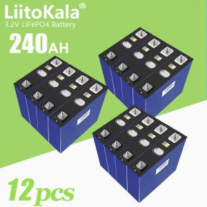 12pcs LiitoKala 3.2v240AH Lifepo4 Cells Rechargeable Battery Lithium Iron Phosphate Cell for RV Solar Home Energy Storage System