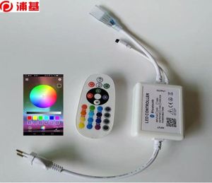 110V 220V LED 스트립 조명 RGB 컬러 IR 원격 변경 음악 DIY LED 전구 미국 EU 플러그 8013270 용 Bluetooth Controller