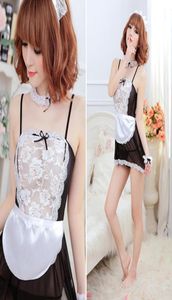 Lingerie sexy Black Bianco Bianco French Apron Maid Servant Lolita Uniform Dress Uniform 20174080415