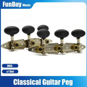 Cables 3R3L Classical Guitar Locking String Tuning Pegs Keys Tuning Machine Head Chrome