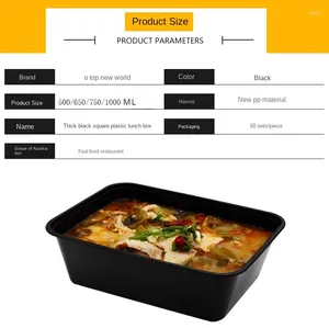 Take Out Containers Disposable Food American Rectangular Take-away Boxes Packaging Bento Box