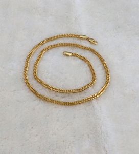 10 K Yellow Solid Gold GF 6MM Double Cuban Curb Italian Link Chain Necklace 20 Inches5759353