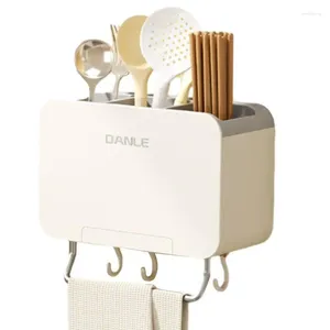 Porte da parede de armazenamento de cozinha Suporte de chpstick com ganchos de utensílios de utensílios de faca multi -função