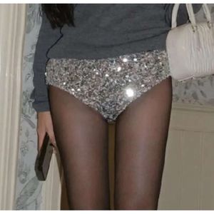 Women's Shorts Women s paljett Shimmer Low Rise Rave Sparkly Triangle Dance Festival Bottoms