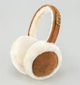 Muffs de orelha de abafos de pelúcia quentes imitação de pele unissex de cor pura moda dobrável suave simples ajustável acessório de inverno2658471