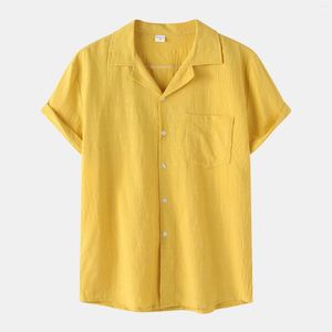 メンズTシャツ夏の綿とリネンの短袖のシャツカジュアル