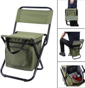 Fishing Chair with Cooler Bag Foldable Compact Fishing