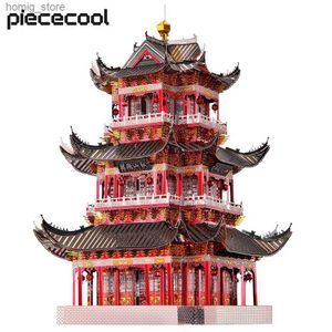 Puzzle 3D Kit di costruzione modello di modelli Juyuan Tower 3D Modello di assemblaggio di kit di kit modello per i giocattoli per teaser cerebrali Y240415