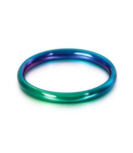 Pierścionki ślubne Prosty pierścień Pierścień Tytanium Stalowe Rainbow Biżuteria Miłośnicy 039 Klasyczne zespoły 2mm1509927