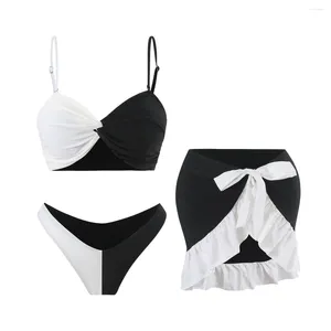 Damskie stroje kąpielowe 2024 Wysokiej jakości jednoczęściowy strój kąpielowy Bikini Black Printed Push Up Kobiety