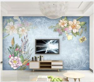 Tapeten Wallpaper Custom Po Tapete für Wände 3 D Wandmalereien Europäische Retro Blumen Wandbilder Hintergrund Wall Papers Home Decor