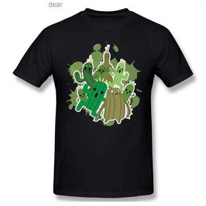 Mens t Shirt Men Roupas Final Fantasy Playing Video Video Series T-Shirt Cactuar Fashion Manga curta