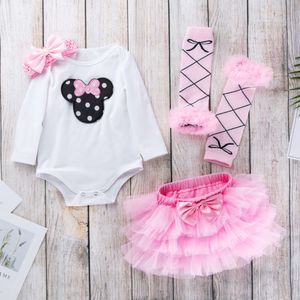 Nuova primavera e autunno per bambini a maniche lunghe mezza gonna rosa set di abbigliamento per neonati