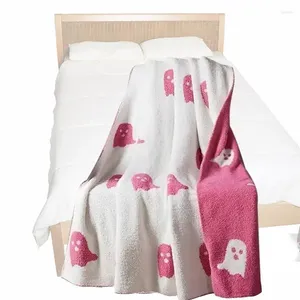 Blankets Halloween Throws Durable Double Sided Soft Ghost Blanket Warm Bedspreads Winter Throw For Pets Childrens