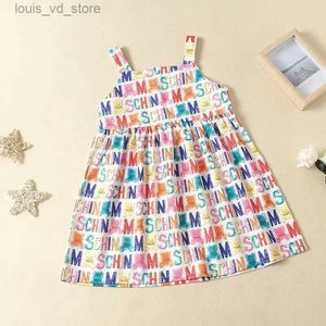 Girl's Dresses Fashion Children Kids Dress Girls Party Vestidos New Girl Clothing Pricess Print Birthday Dress Kids Costume T240415