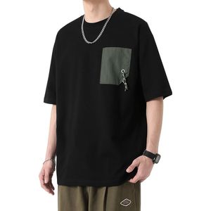 Hip Hop Mens Streetwear T-shirts Casual 2024 Summer Short Hidees Black White Tshirt Tees Fashion Oversize 4XL kläder 240415