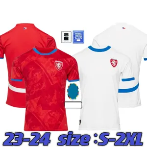 Jersey de futebol da República Tcheca 2024 Copa da Copa da Euro Home Afaste Kit de Camisas de Futebol Nedved Novotny Poborsky Chytil Schick Hlozek Soucek Sadilek Lingr