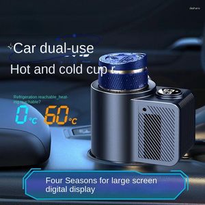 Mugs Smart 2 In 1 Car Heating Cooling Cup For Coffee Miik Drinks Electric Beverage Warmer Cooler Holder Travel Mini Refrigerator