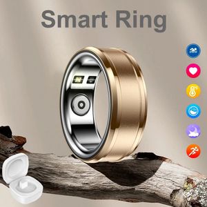 Rastreador de fitness Smart Ring Health Freqüência cardíaca Monitor de dedos Anéis digitais Oxigênio Blood Pedômetro para dormir temperatura corporal 240415