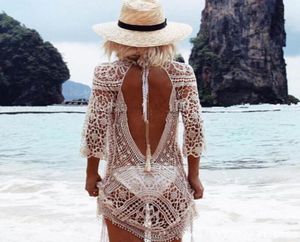 Summer Women Mesh Cover Up Knitted Crochet Sexy Beach T Shirts Swimsuit Bikini Wrap Bathing Suit9524426