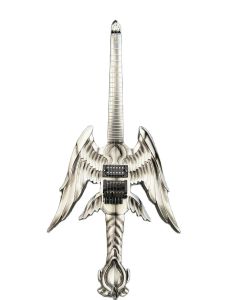 Cables Custom Silver Sword Formed Wing Sword Angel Sword 6 String Electric Guitar Gratis frakt
