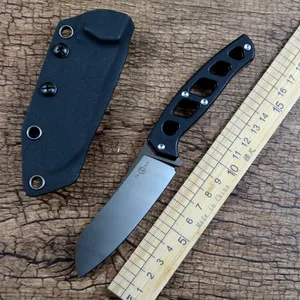 Due coltello da caccia fisso per utensile per esterni solari D2 RASCHI SATTO MICARTA nera avvolta con custodia Kydex TS466