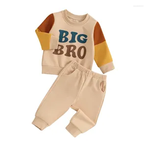 Set di abbigliamento Big Brother Little abbinata abbinata per bambini a maniche lunghe pantaloni da culla set abiti da autunno