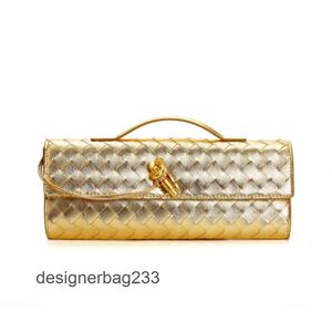 Purse Long New Clutch Single Diagonal Bottegs Venets Bag Andiamo Luxury Women Påsar Handgjort Buckle Woven Cross French 2024 Should Lady Hardware Lock X1i6