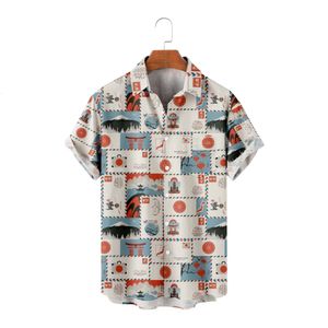 Mens Hawaiian Tshirt for Women Abstract Japanese Pattern Style Harajuku Hombre Fashion Shirt Casual Beach Overdimensionerade kläder 8 240415