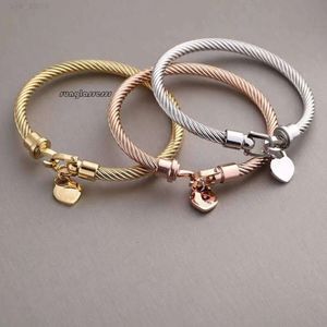 Love Bangle Cable Designer Jewelry for Women Thickened Gold Bottom Plated Charm Elegant T Bracelet Men Fashion Jewlery Birthday Gift