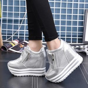 Fitness Shoes Women Casual 2024 Spring Autumn High Heels Ladies Wedges Platform Female Thick Bottom Trainers