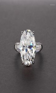 Moda 925 Sterling Srebrny Morganite kamień Birthstone Wedding Diamonds Diamonds Pierścień PREZENTA