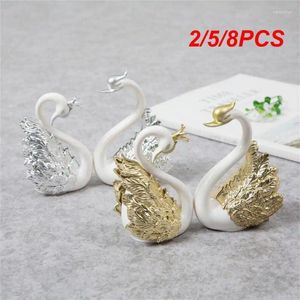 Party Supplies 2/5/8pcs Lot Crown Glass Table Swan Baking Decorative Birthday Anniversary Ornament Cake Topper Figur Papper Vikt skrivbord hem