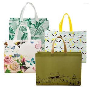 Storage Bags Fashion Printed Grocery Shopping Bag Non-woven Fabric Eco Tote Travel Folding Reusable Pouch Handbag