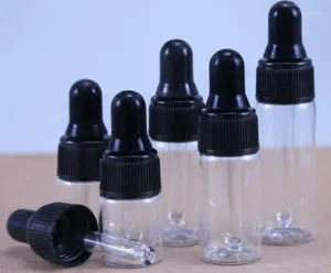 収納ボトル1ml 2ml 3ml 5ml詰め替え可能なドロップスモールコバルトクリアサンプルガラス目ドロッパーボトルSN039