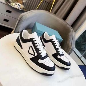 women Casual Shoes Leather Colorblock Sneakers Running Shoes Classic Designer Fashion Triangle Logo Flat Street Couple Ladies 35-40