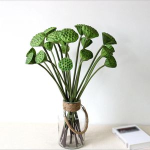 Dekoratif Çiçekler Yapay Lotus Seedpod Çiçek Düzenleme Malzemesi Dekorasyon Sanatsal İmitasyon PU Yüksek kaliteli simülasyon yeşil