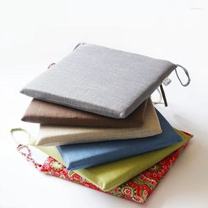 Travesseiro Moderno removível Cadeira sólida Mat Pad 40 40cm 45 45cm Sede Coussin Office Home Linen With Zipper Gift